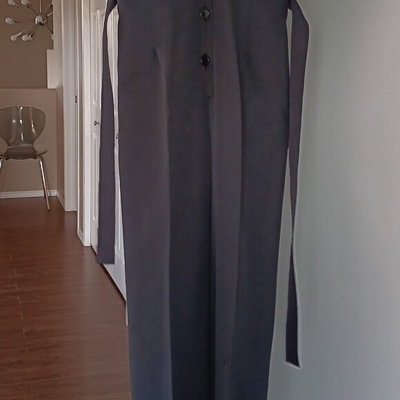 Vintage Perruzza Sportswear Navy Blue Wide Leg Button Up Belted Jumpsuit 70s - Picture 9 of 12